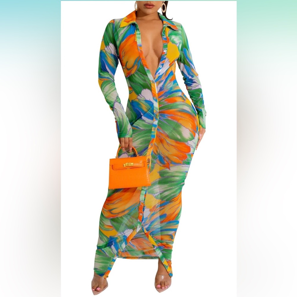 Bodycon Mesh Dress
